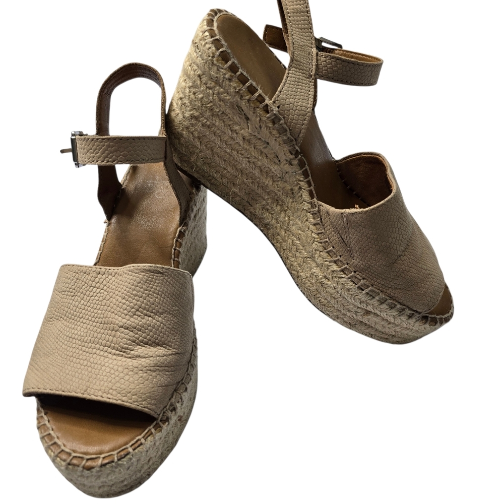 Franco Sarto Takara Leather Wedge Sandals